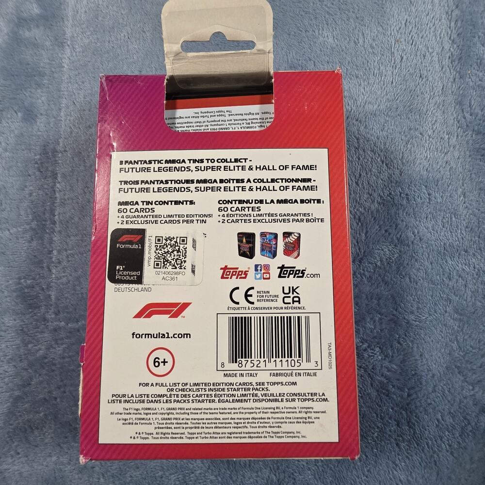 2022 Topps F1 Turbo Attax Mega Tin Sealed Formula 1 Racing -66 Cards, Shelfware* - Picture 7 of 8